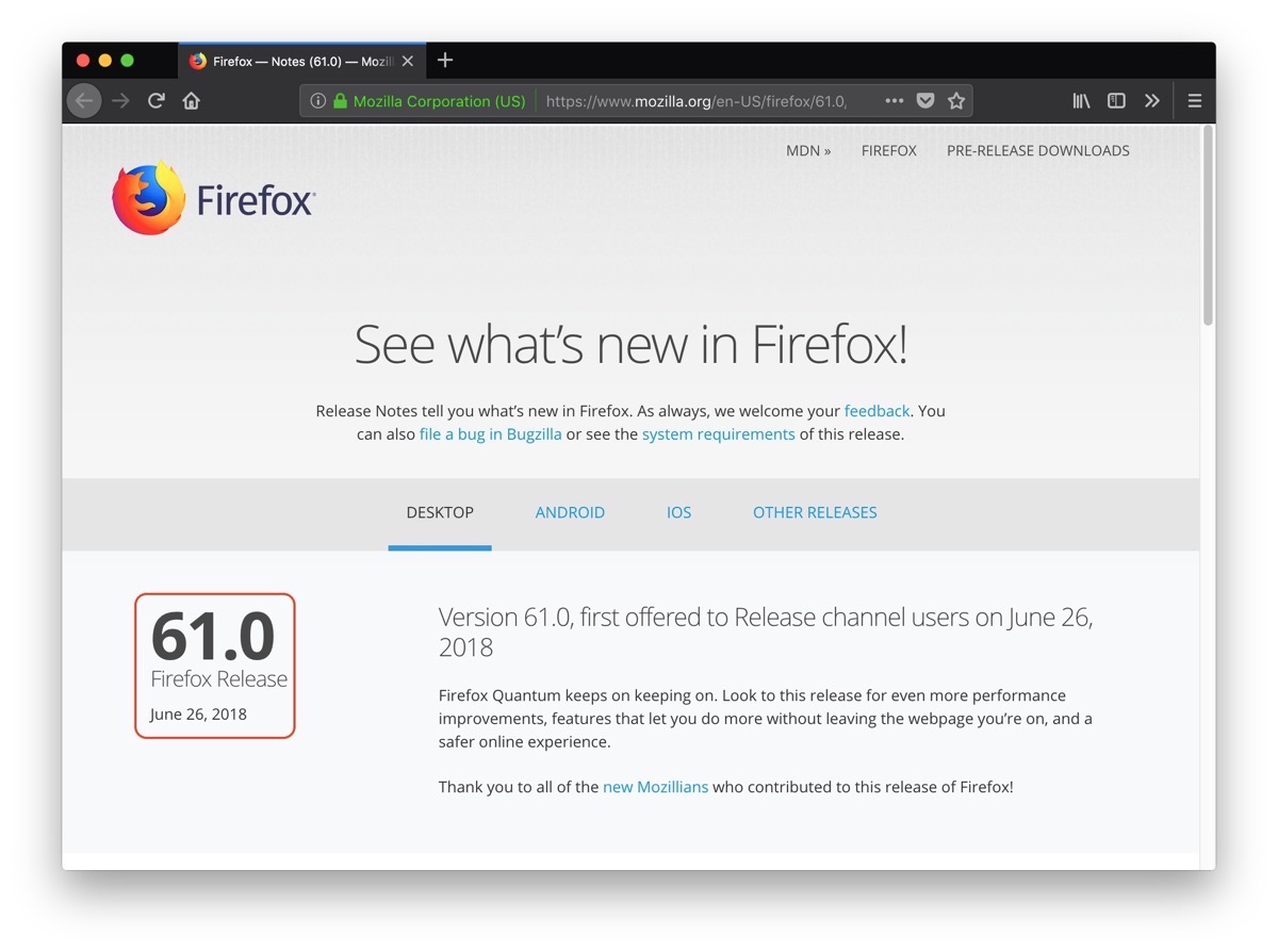 Firefox 61